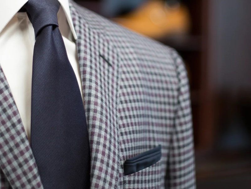 David August custom shirt, tie, and jacket
