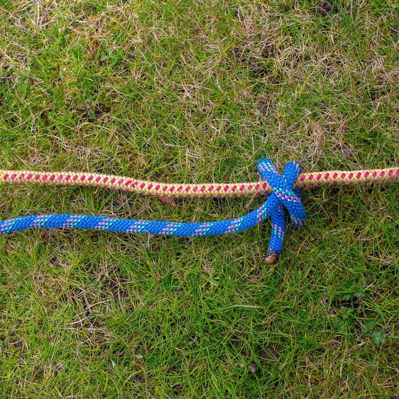 Tying a double fisherman's knot step two