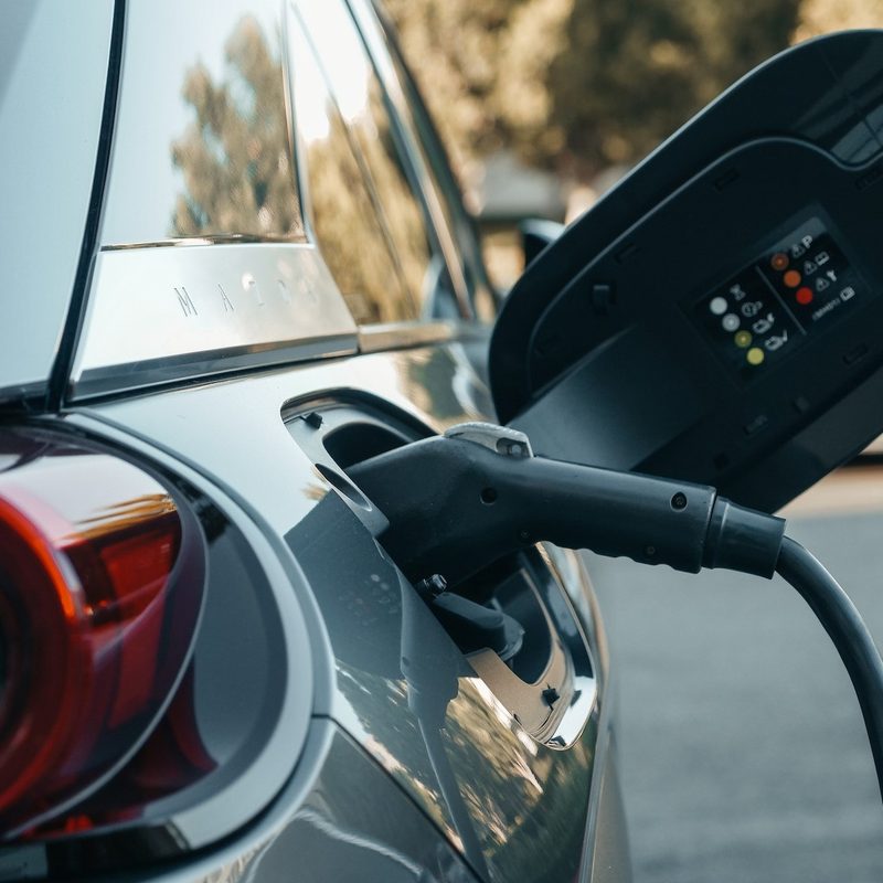EV connected to charger
