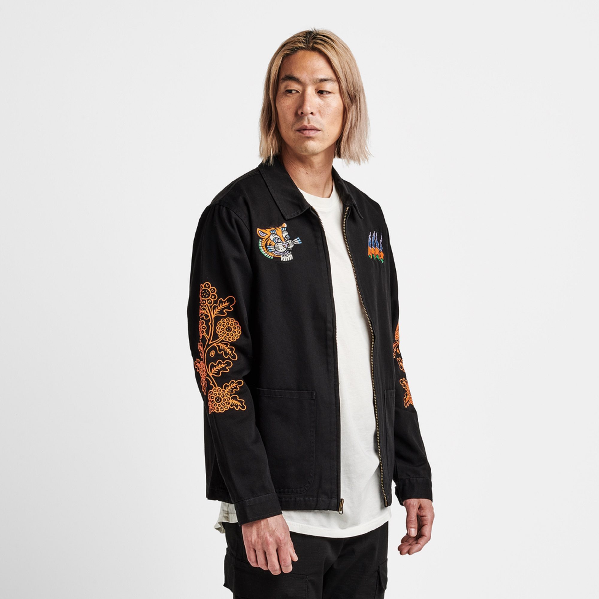 Man wearing a Hokkaido Tiger Club Garage Jacket