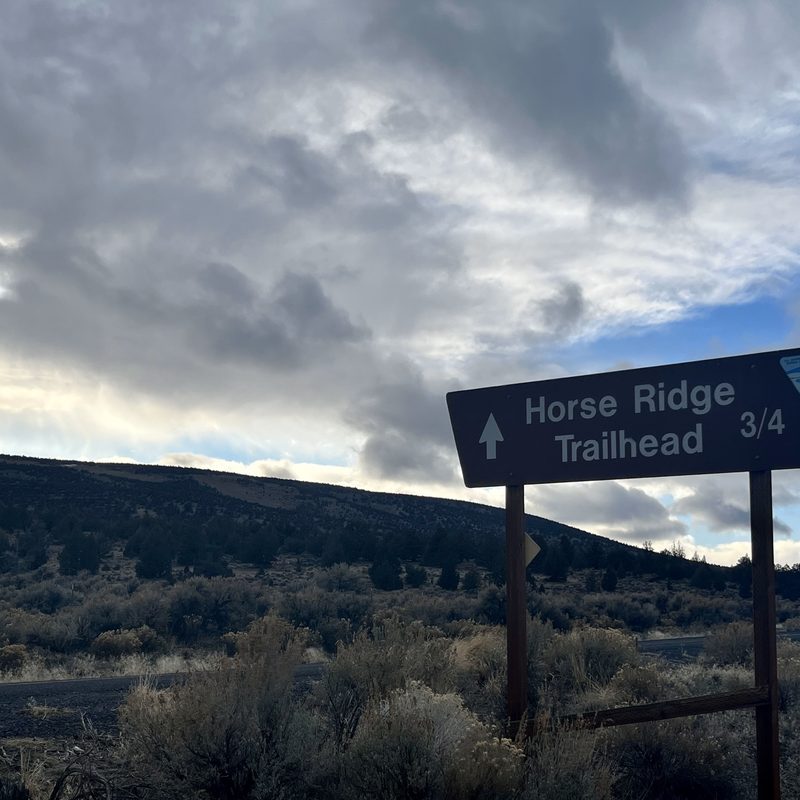The sign at horse ridge trailhead