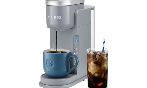 Keurig K-Iced coffee maker with hot and cold coffee product image.