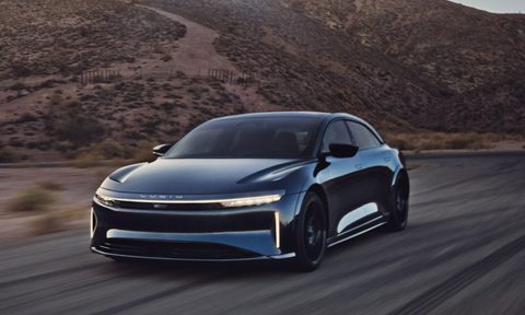 Lucid Air Sapphire on the road