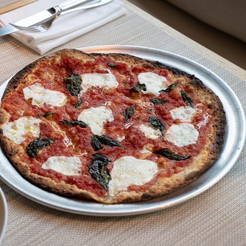 margherita pizza at heritage