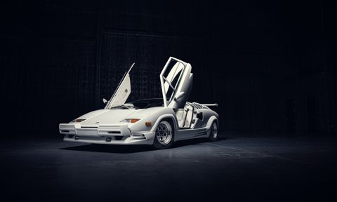 The 25th anniversary lamborgnini countach in white