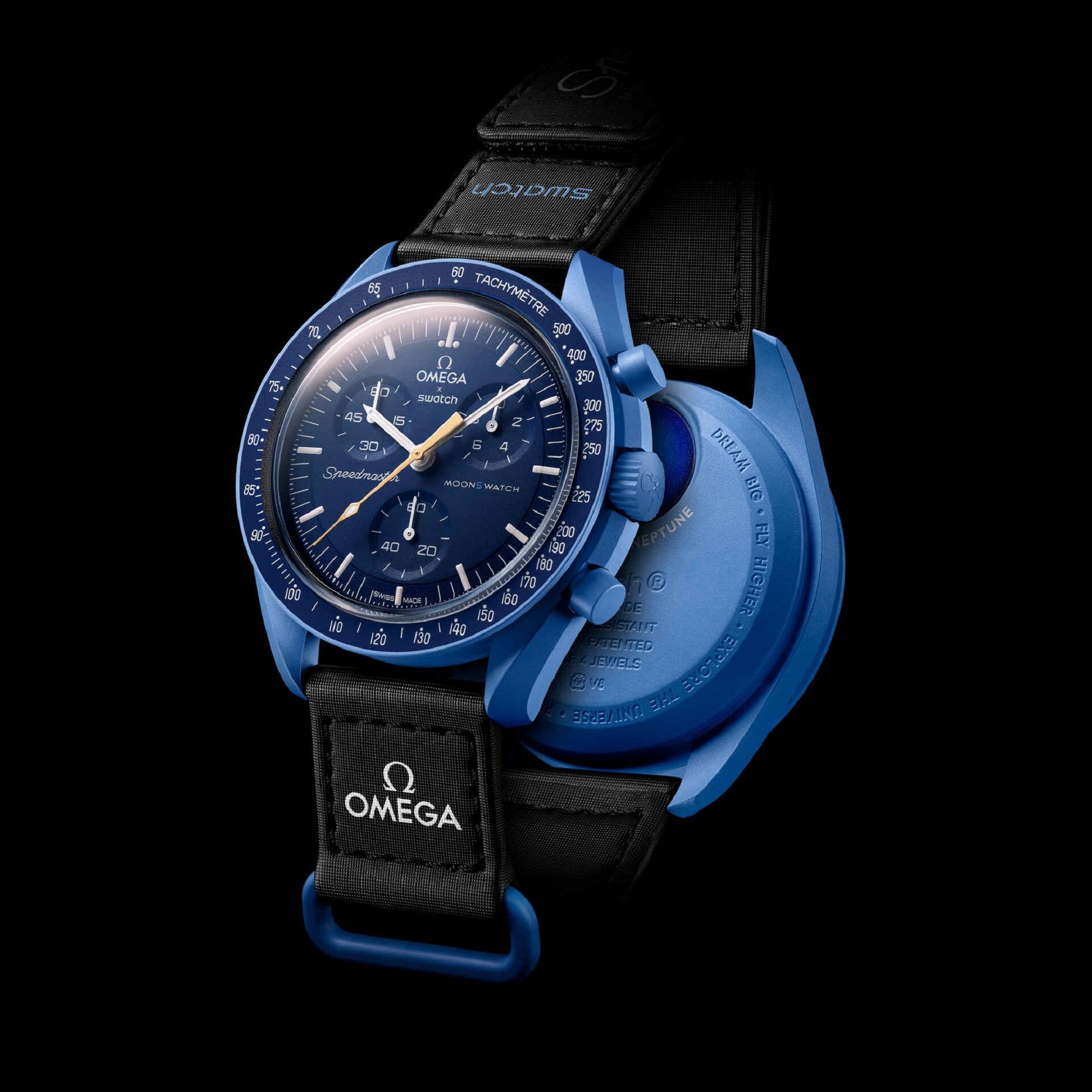 Omega x Swatch MoonSwatch black background