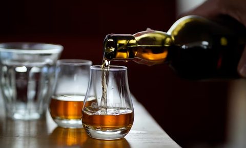 Pouring whiskey