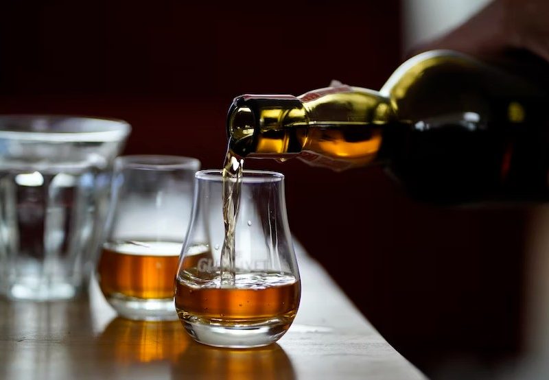 Pouring whiskey