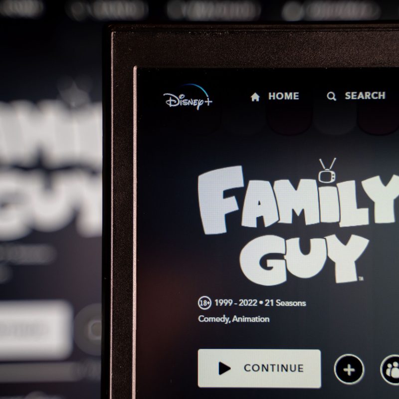 Black and white TV Family Guy