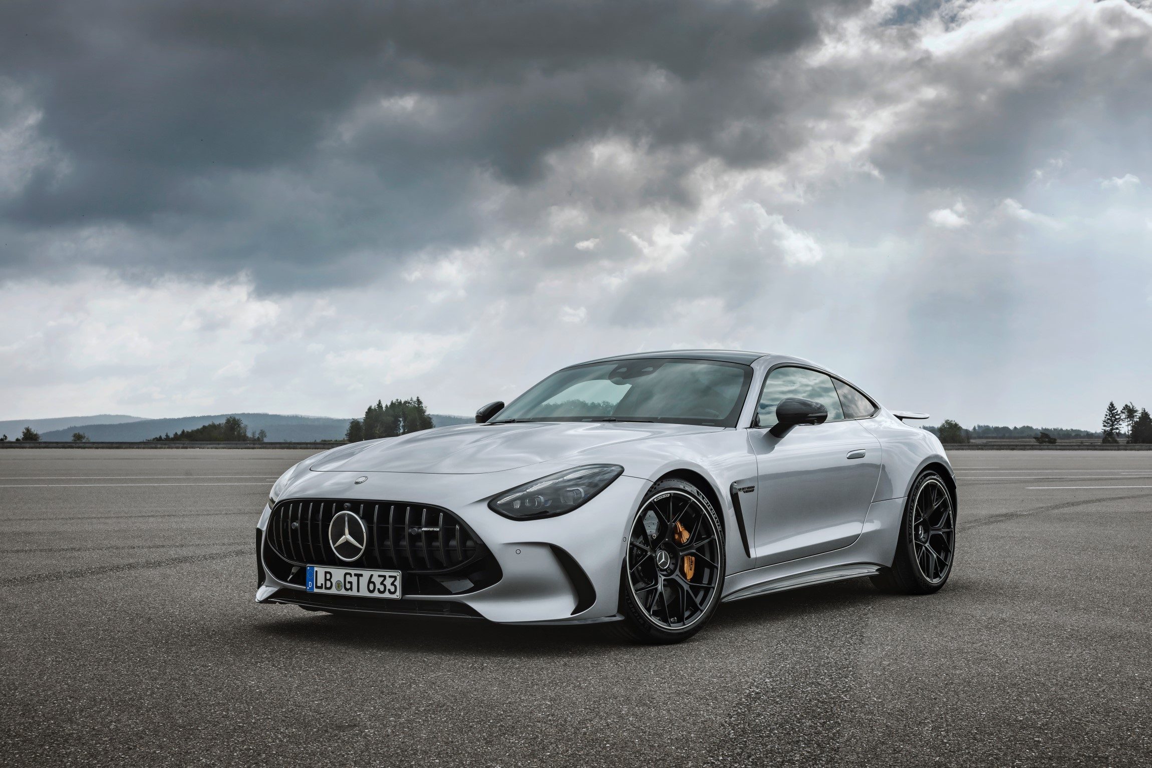 Front view of a second gen Mercedes-AMG coupe