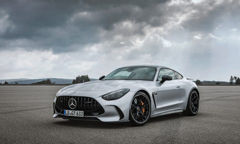 Front view of a second gen Mercedes-AMG coupe