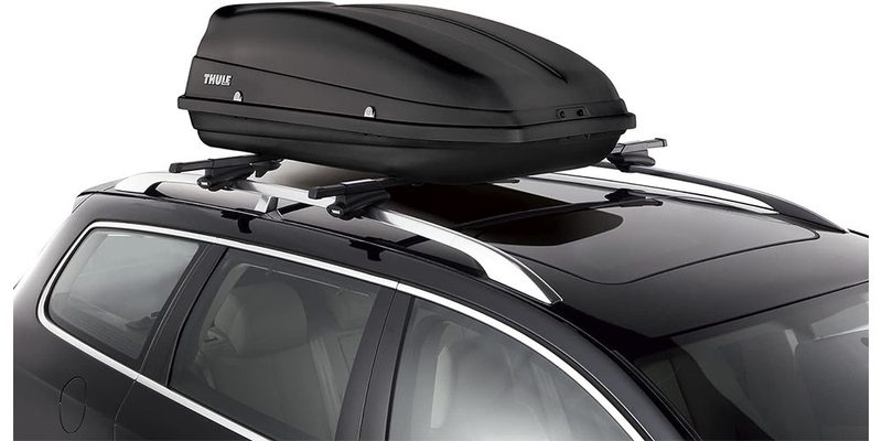 The Thule SideKick Rooftop Cargo Box on a white background.