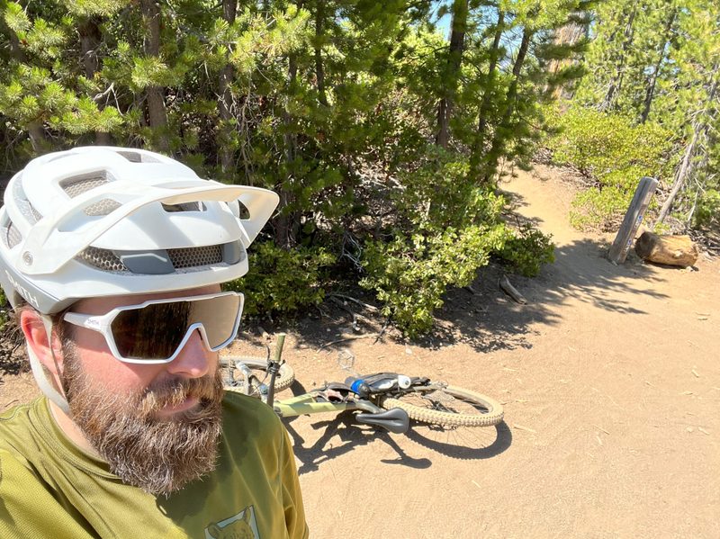 A quick picture of the Smith Shift MAG sunglasses while waiting trailside