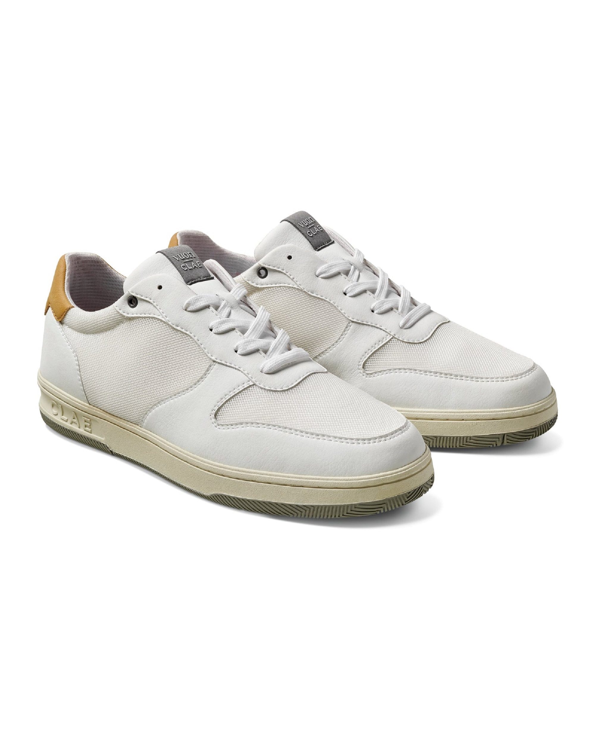 Vuori x Clae collab white shoe