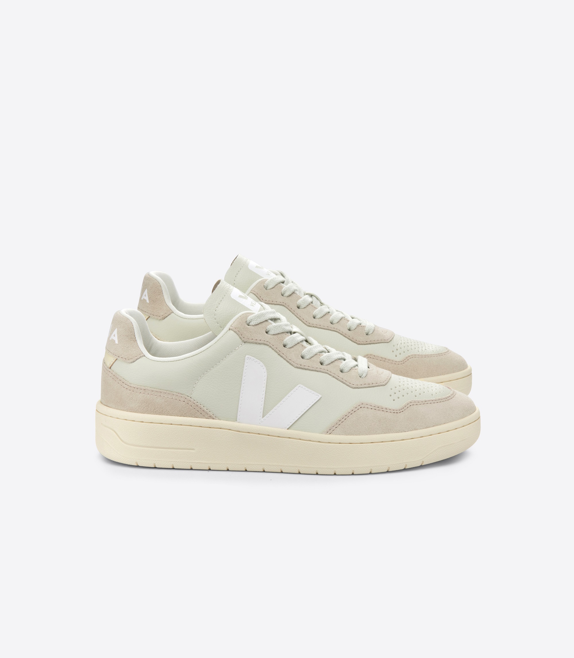 V-90 sneakers white background