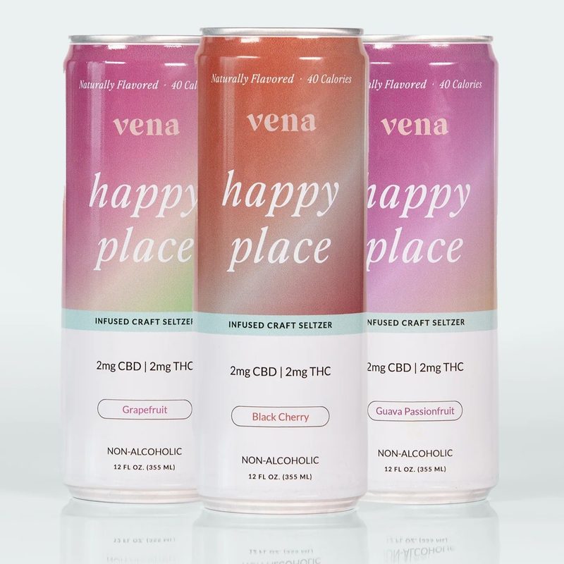 Vena Happy Place THC drink flavors