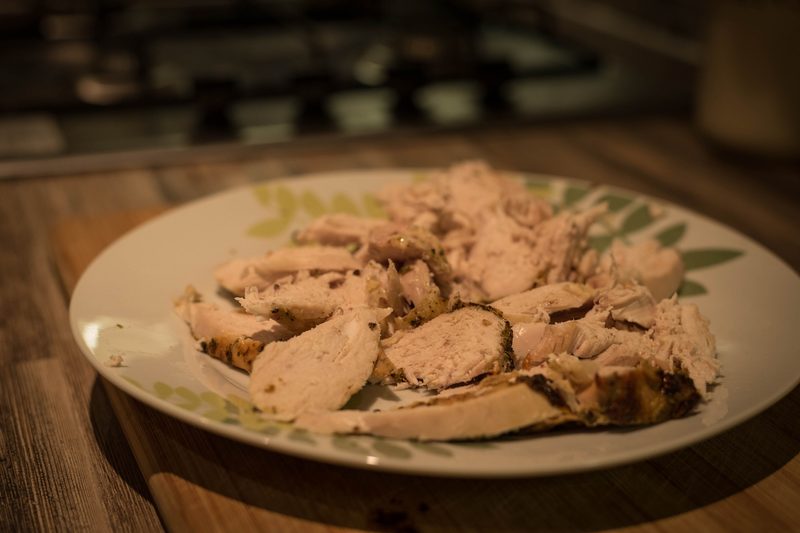 Sliced chicken breast