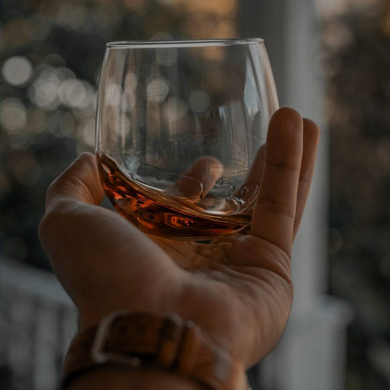 Swirling glass