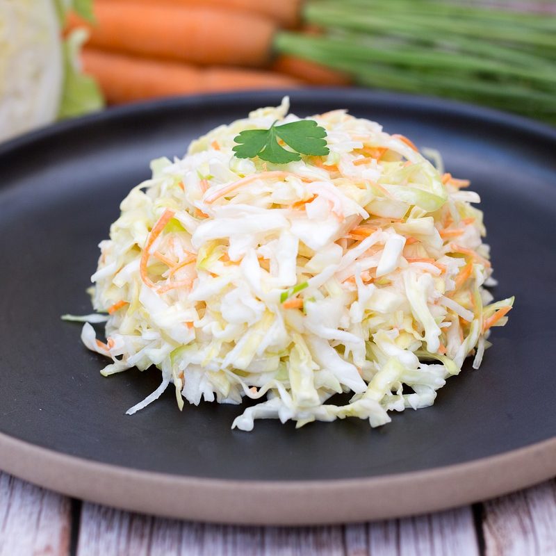 Coleslaw on a plate