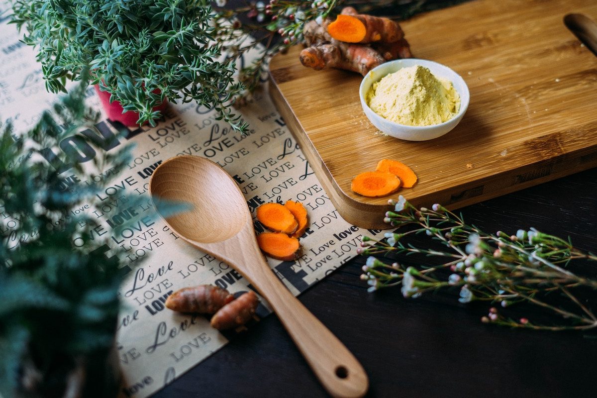 gut friendly foods on a board