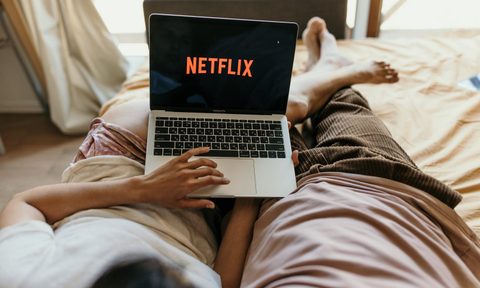 Netflix on a laptop