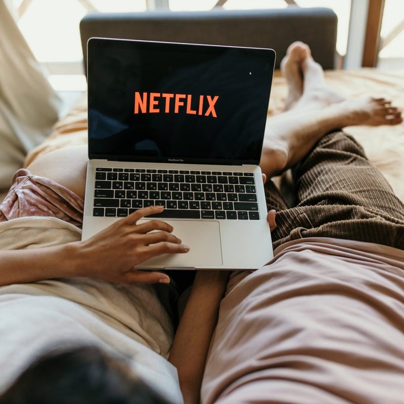 Netflix on a laptop
