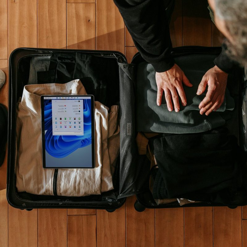 Packing a suitcase