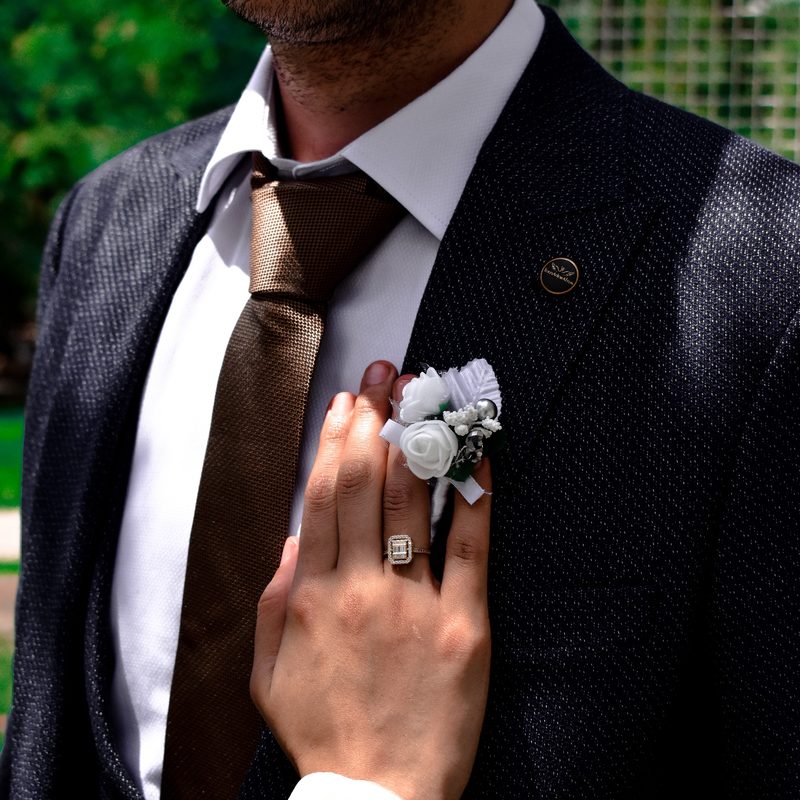 Man in suit with flower