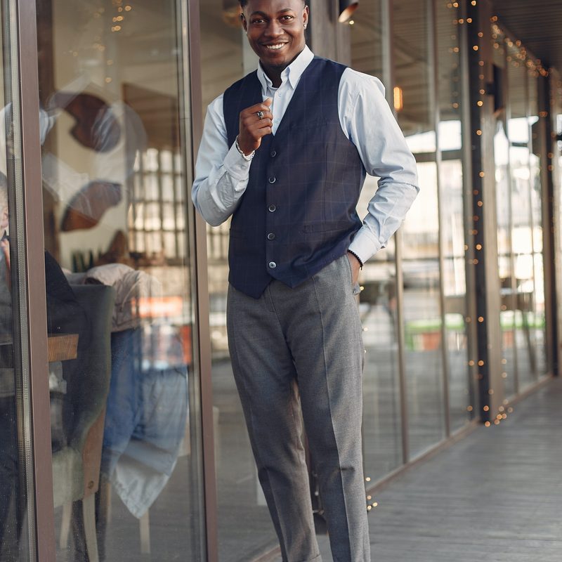 Man in vest and loafers