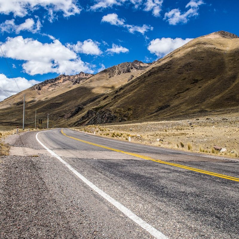 A stretch of isolated highway near roswell new mexico