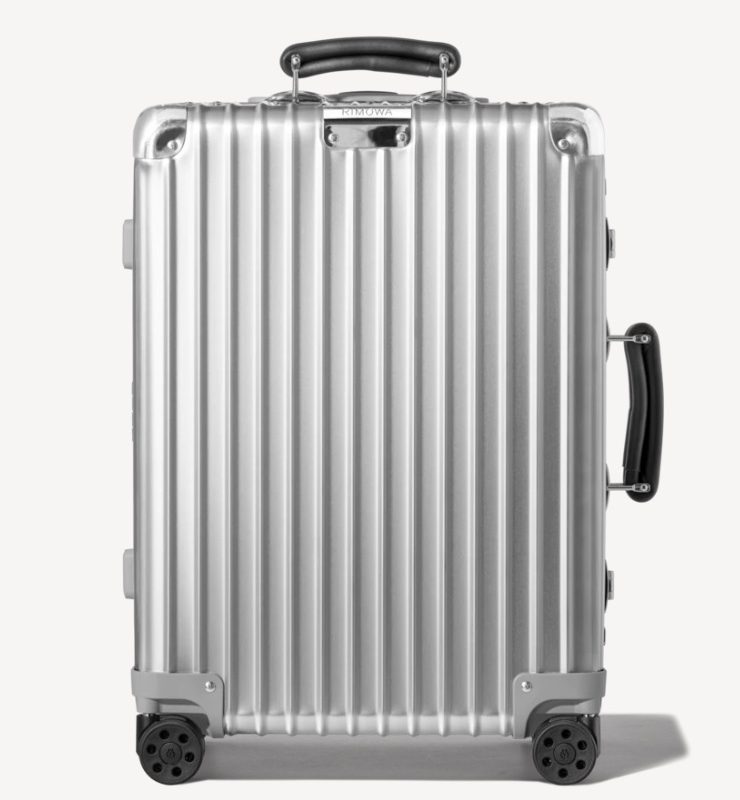 Silver Aluminum Rimowa Classic carry-on luggage case
