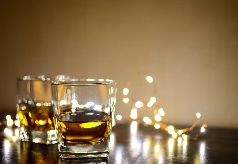 Whiskey in glasses
