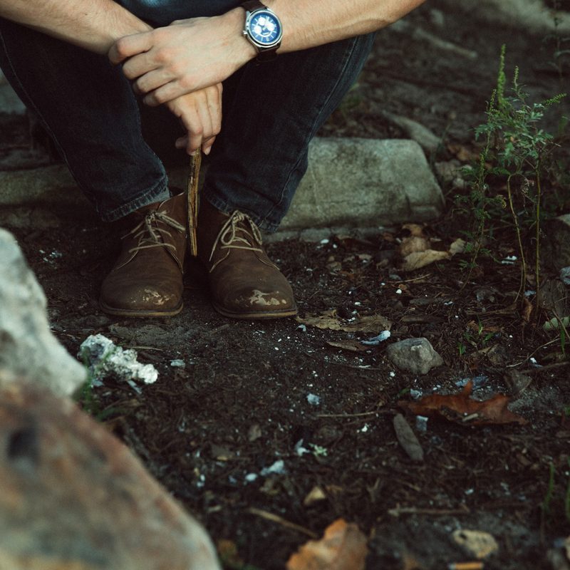 Chukkas in the woods