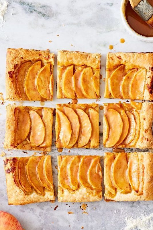 Delish caramel apple tart