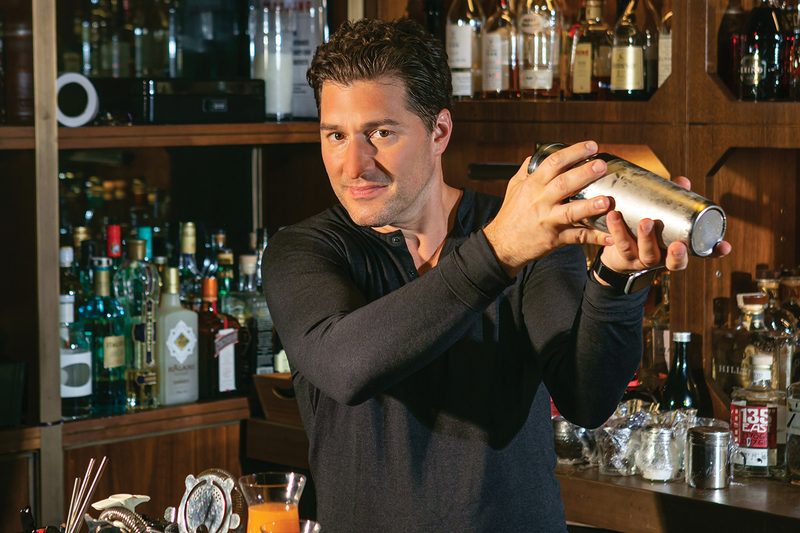 Jason Hedges making cockail.