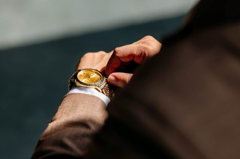 Man wearing a watch
