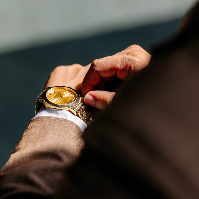 Man wearing watch