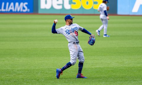 Mookie Betts playing baseball