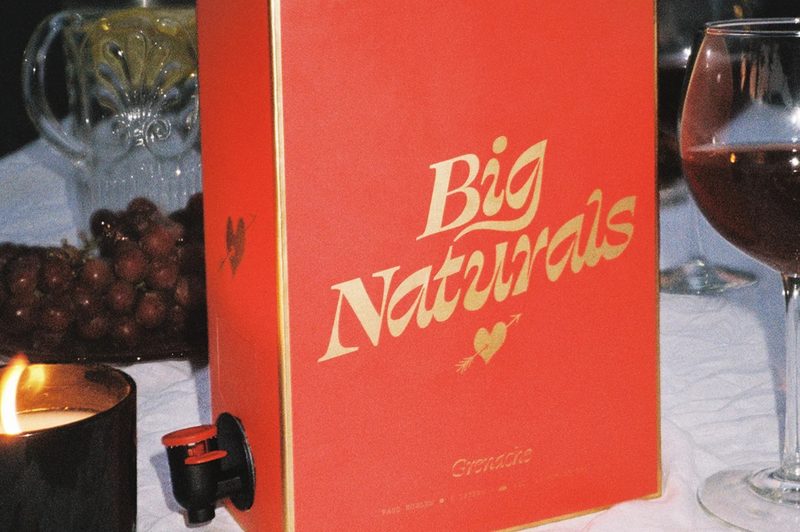 A box of Big Naturals wine.