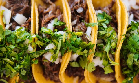 Cilantro in tacos