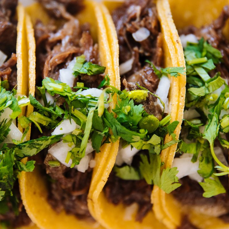 Cilantro in tacos