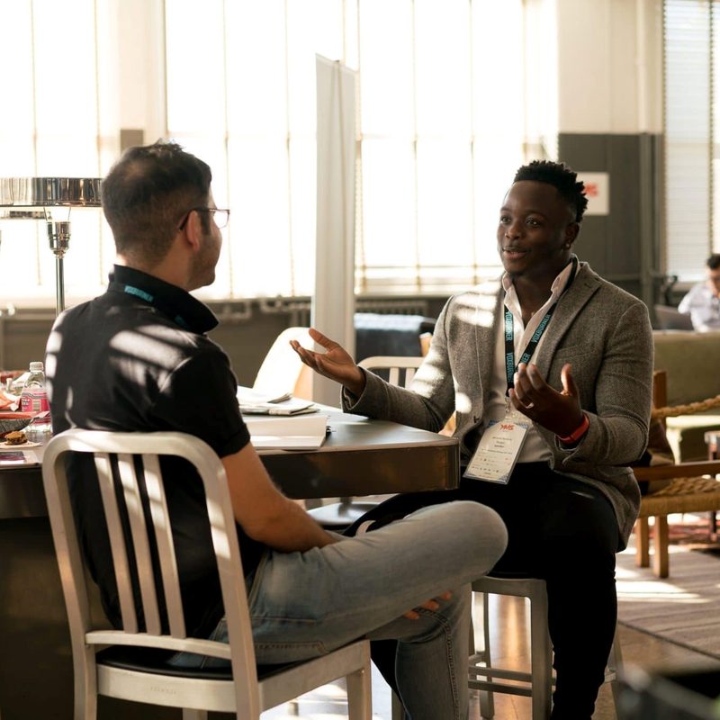 Men sitting in a meeting