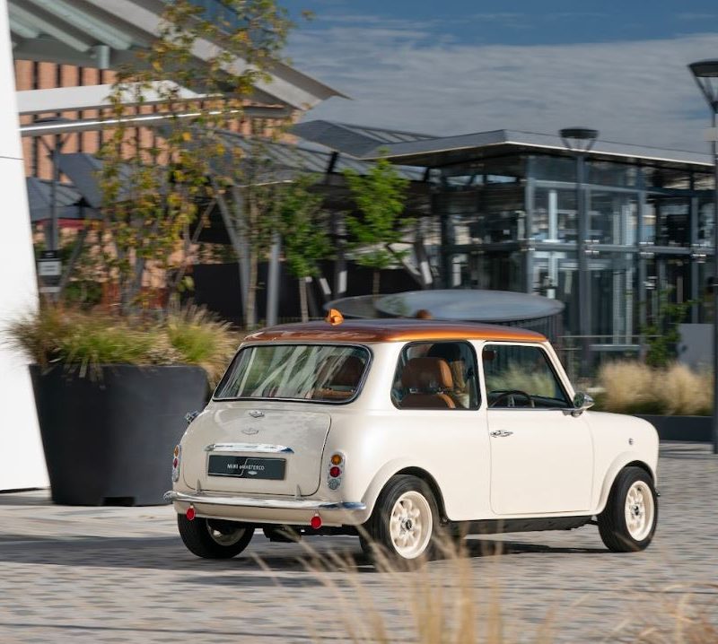 A rear image of the new Mini eMastered.