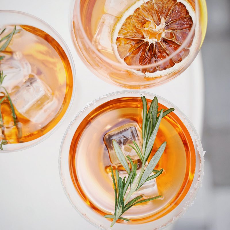Aperol spritz view from the top