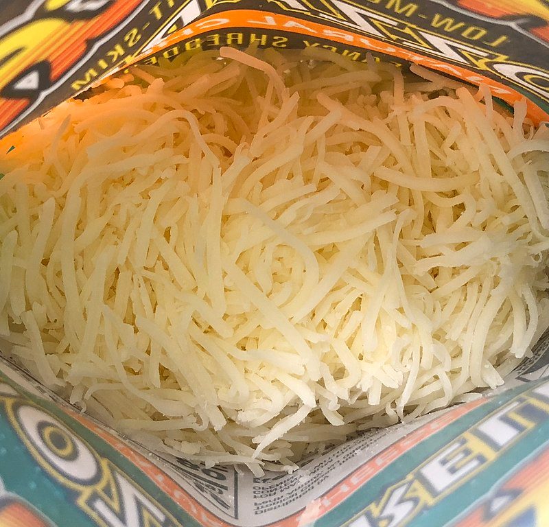 Bag of shredded cheese
