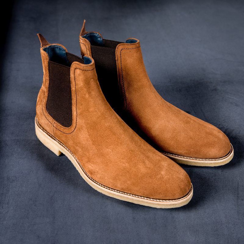 Tan suede Chelsea boots