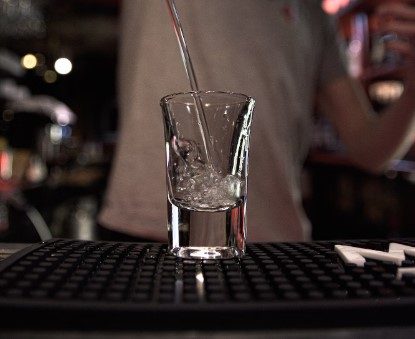 Vodka in a glass