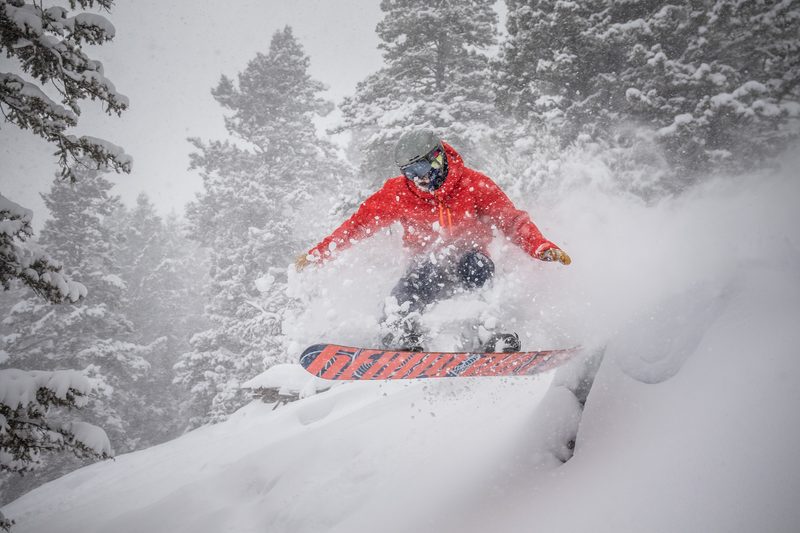 Snowboarding at Beaver Mountain, Utah