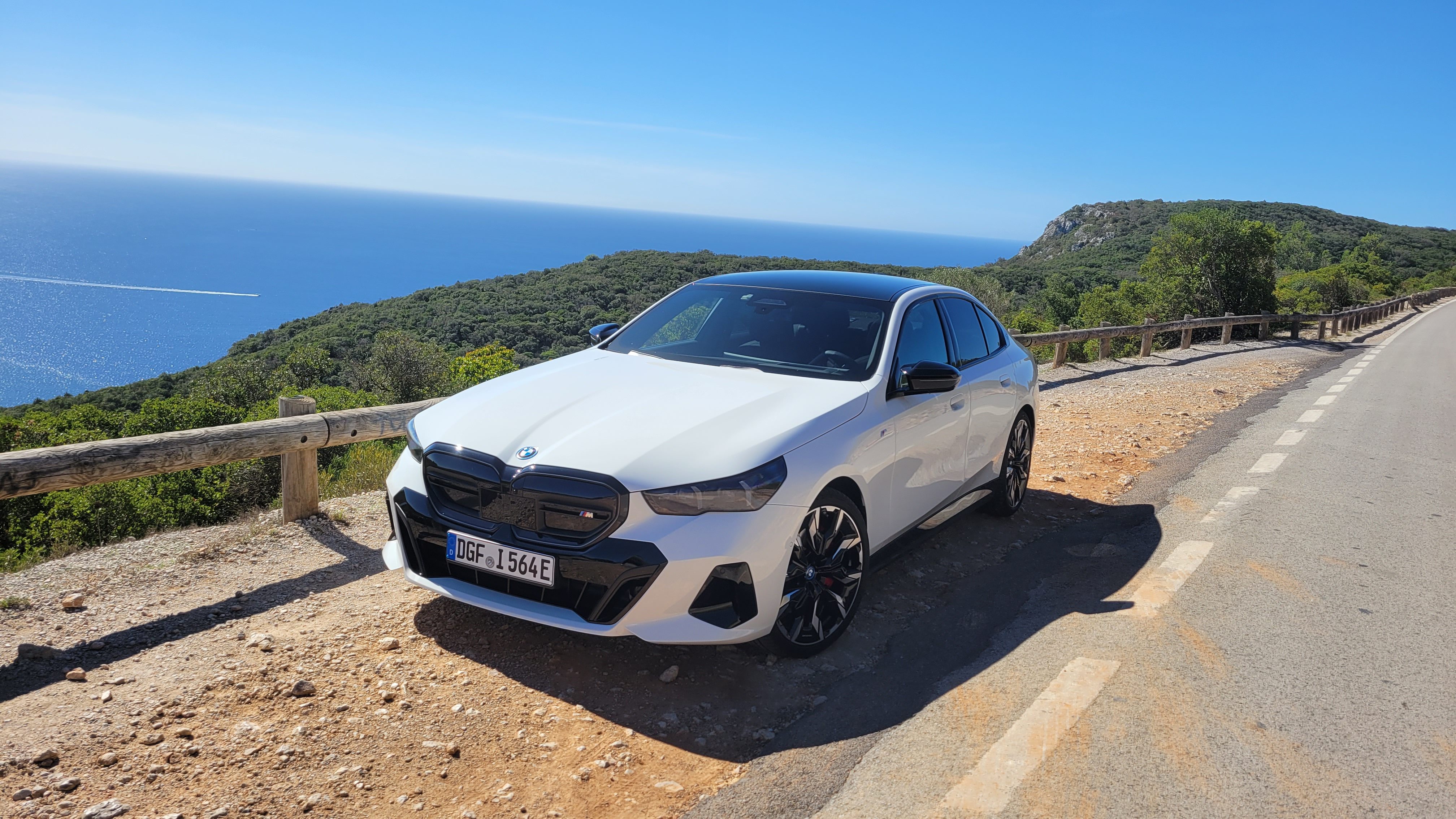 BMW i5 on the Roadside
