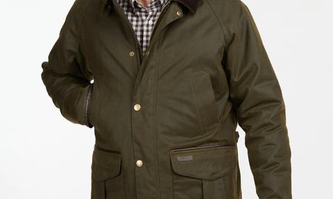 early barbour black friday sale wax jacket on model